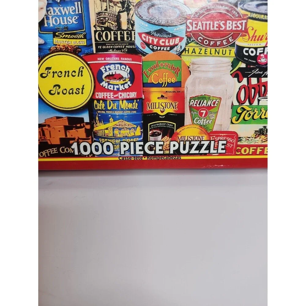 White Mountain Puzzles Coffee Cafe 1000 Piece Jigsaw Puzzle NEW